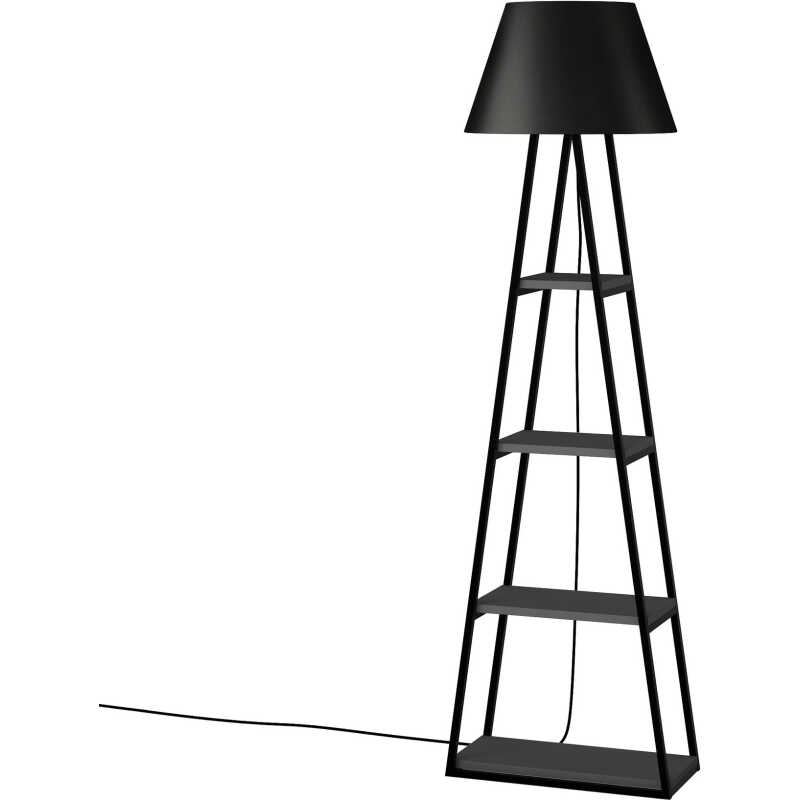 NORDVÄRK Pal golvlampa, antracit Svart