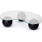 NORDVÄRK Sphere soffbord - glas och svart polyuretan