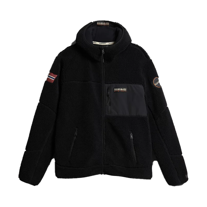 Napapijri Men's Yupik Full-Zip Fleece Hoodie Black