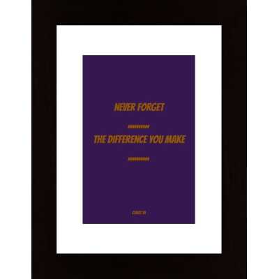 Never Forget ,The Difference You Make Poster