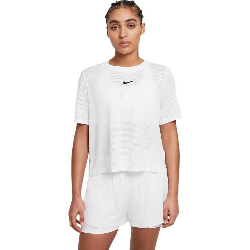 Nike Court Advantage Dam T-shirt White/Black Nike Court Advantage Dam T-shirt White/Black