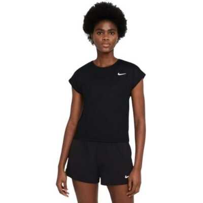Nike Court Dri-Fit Victory Dam T-shirt Black/White