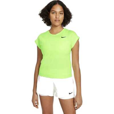 Nike Court Dri-Fit Victory T-shirt Dam Lime Glow / Black