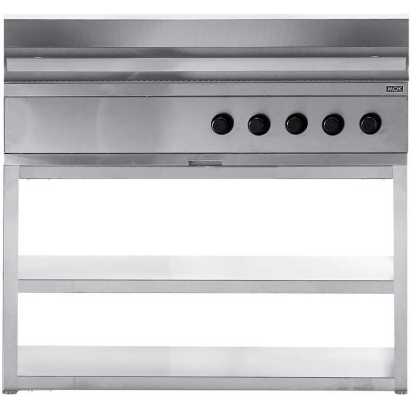 Nordic Line - Fristående gasolgrill med 5 brännare - Rostfri