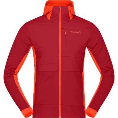 Norr⌀na Men's Falketind Alpha90 Insulated Zip Hood Arednalin/Rhubarb