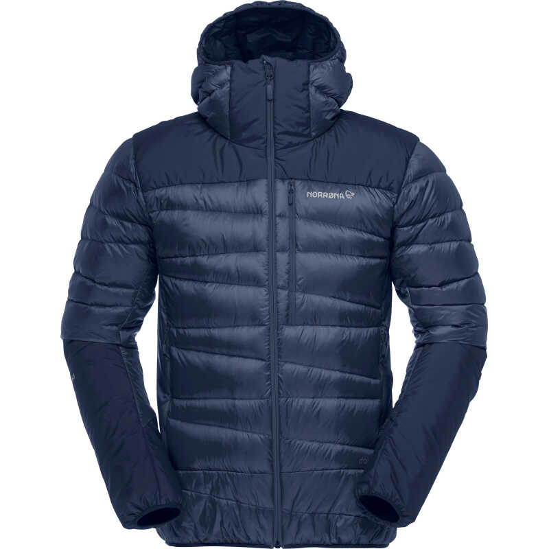 Norr⌀na Men's Falketind Down750 Hood Indigo Night