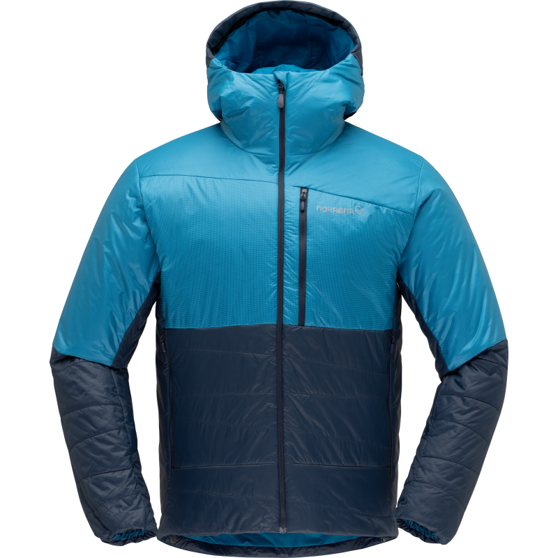 Norr⌀na Men's Falketind Thermo60 Hood Hawaiian surf/Indigo Night