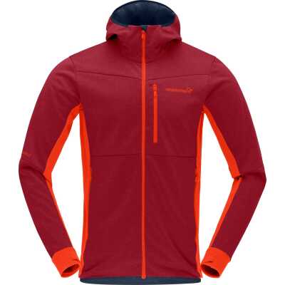 Norr⌀na Men's Falketind Warm2 Octa Hood Arednalin/Rhubarb