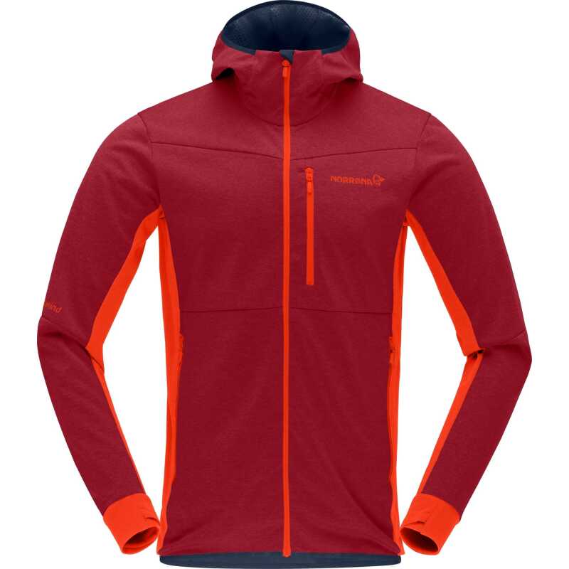 Norr⌀na Men's Falketind Warm2 Octa Hood Arednalin/Rhubarb Norr⌀na Men's Falketind Warm2 Octa Hood Arednalin/Rhubarb