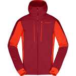 Norr⌀na Men's Trollveggen Powerstretch Pro Zip Hood Rhubarb