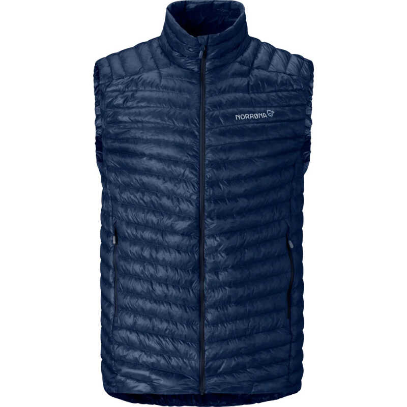Norr⌀na Men's Trollveggen Superlight Down Vest Indigo Night Blue Norr⌀na Men's Trollveggen Superlight Down Vest Indigo Night Blue