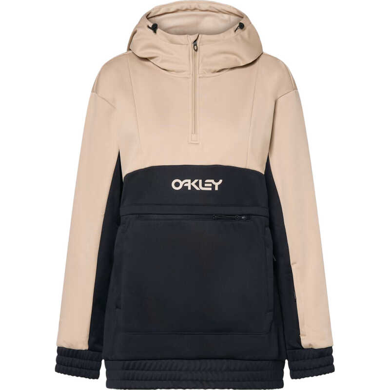 Oakley Women's Tnp Nose Grab Softshell Hoodie Humus/blackout