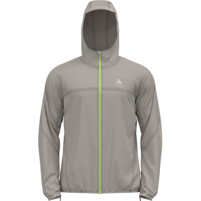 Odlo Men's Zeroweight Waterproof Jacket Silver Cloud/Sharp Green