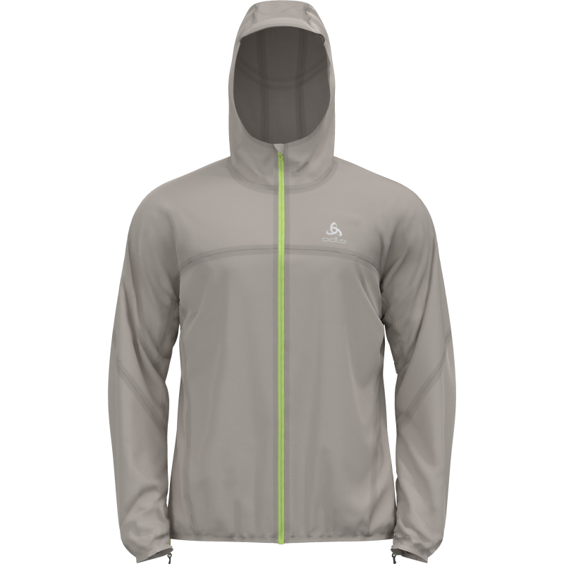 Odlo Men's Zeroweight Waterproof Jacket Silver Cloud/Sharp Green Odlo Men's Zeroweight Waterproof Jacket Silver Cloud/Sharp Green