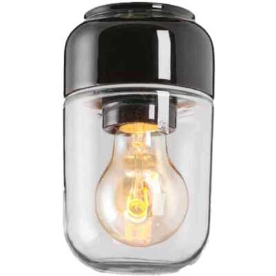 Ohm 100 Bastu 170mm Svart klarglas IP44 E27 max 40W