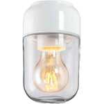 Ohm 100 Bastu 170mm Vit klarglas IP44 E27 max 40W