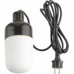 Ohm Pendel Outdoor 100/215 Svart Matt Opal 3m Svart gummikabel m stickpropp IP44 E27 40W