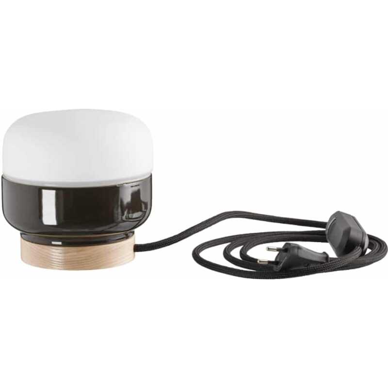 Ohm Table 140/135 Svart Matt Opal IP20 GX53 7W 2m Svart tygkabel med dimmer Ohm Table 140/135 Svart Matt Opal IP20 GX53 7W 2m Svart tygkabel med dimmer