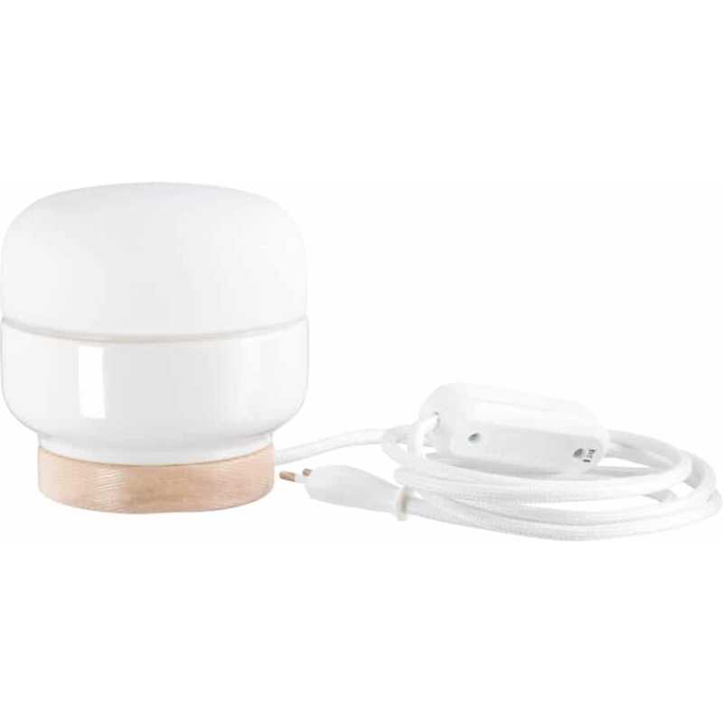 Ohm Table 140/135 Vit Matt Opal IP20 GX53 7W 2m Vit tygkabel med dimmer