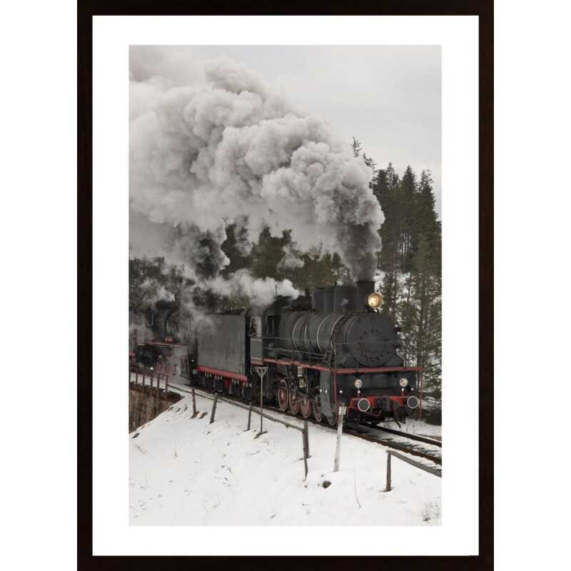 Old Steam Train Poster