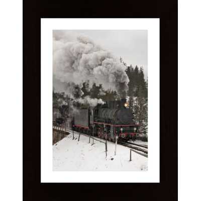 Old Steam Train Poster