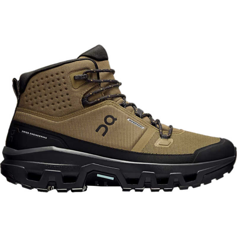 On Men's Cloudrock Mid Waterproof Hunter/Black On Men's Cloudrock Mid Waterproof Hunter/Black
