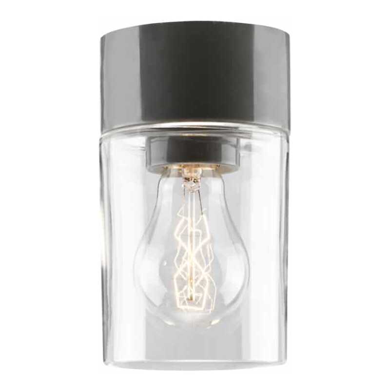 Opus 100/175 Klarglas Grå IP44 Rak E27 75W