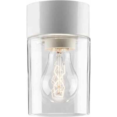 Opus 100/175 Klarglas Vit IP44 Rak E27 75W