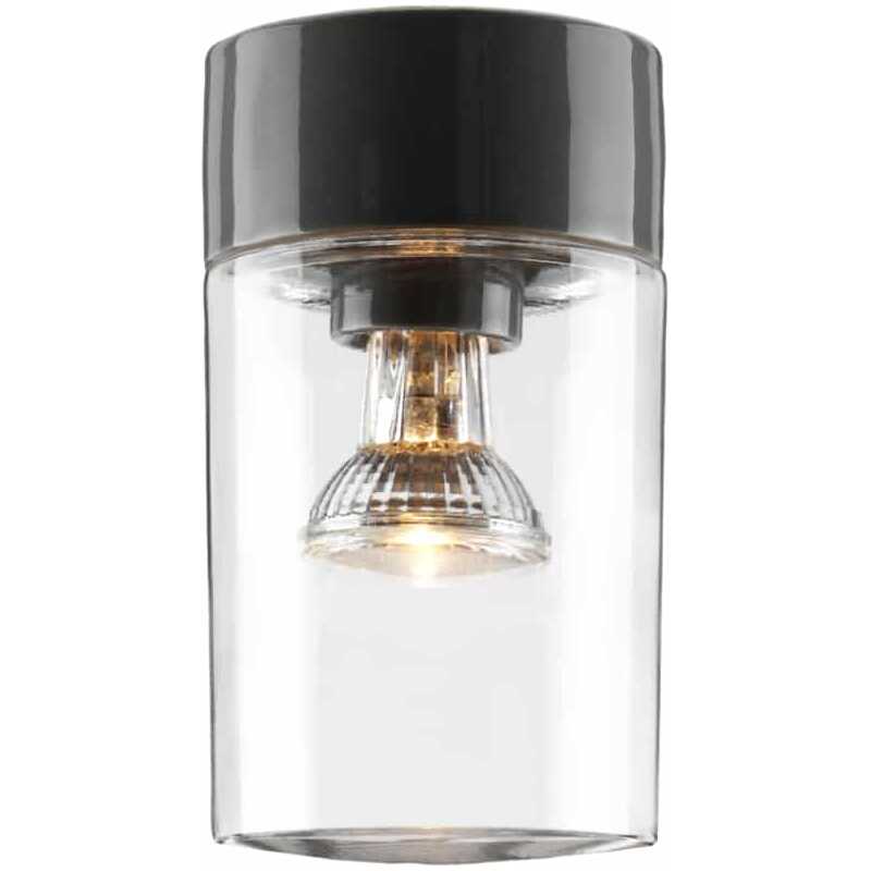 Opus 120/200 Klarglas Grå IP54 Rak E27 60W