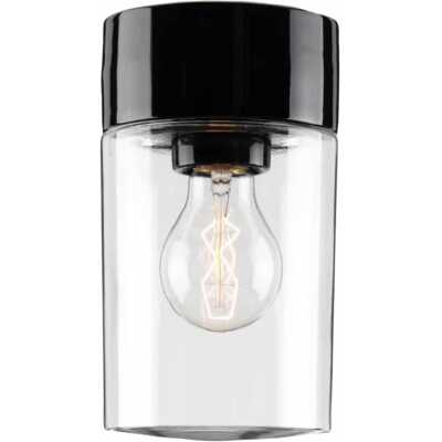 Opus 120/200 Klarglas Svart IP54 Rak E27 60W