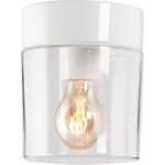 Opus 140/170 Klarglas Vit IP44 Rak 40W E27