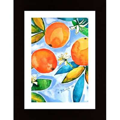 Oranges Blooming Poster