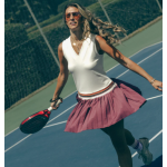 PEACHY Skirt Dress White/Plum Women