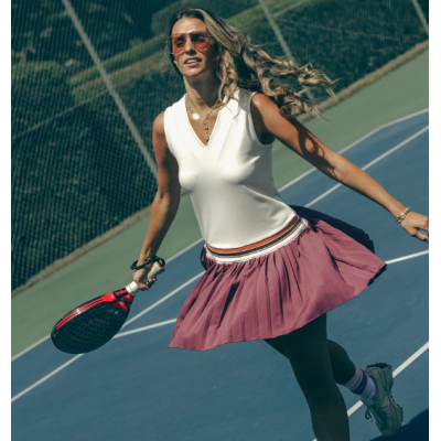 PEACHY Skirt Dress White/Plum Women