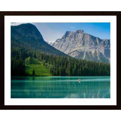 Paddling Across The Alp Lake Poster