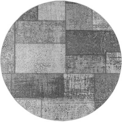 Patch Grå Rund 200 cm