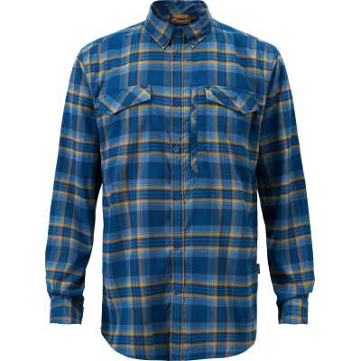 Pinewood Men's Abisko Hiking Flanell Shirt D.Azur Blue