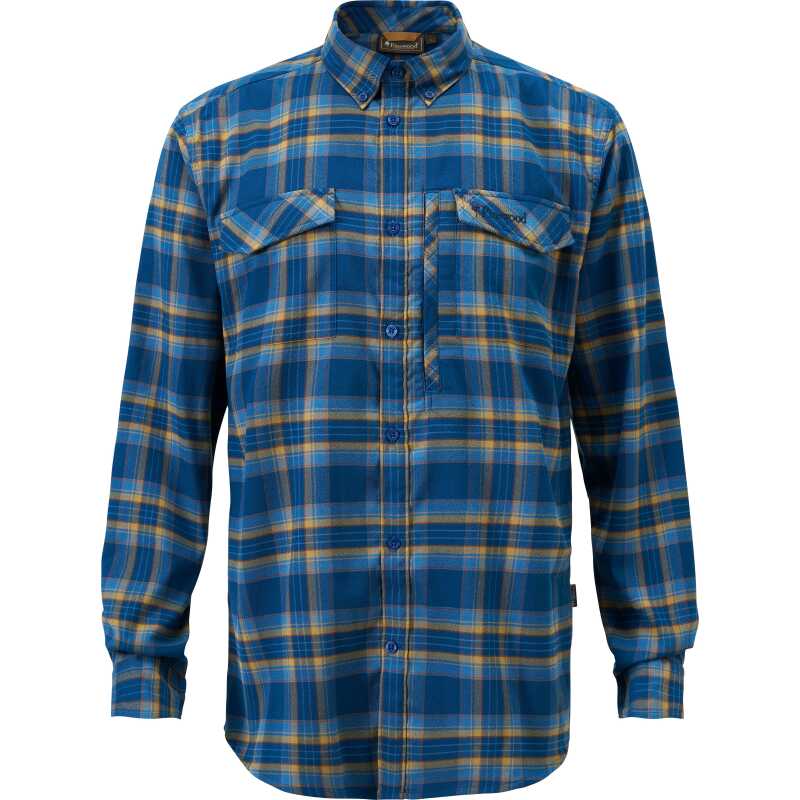 Pinewood Men's Abisko Hiking Flanell Shirt D.Azur Blue