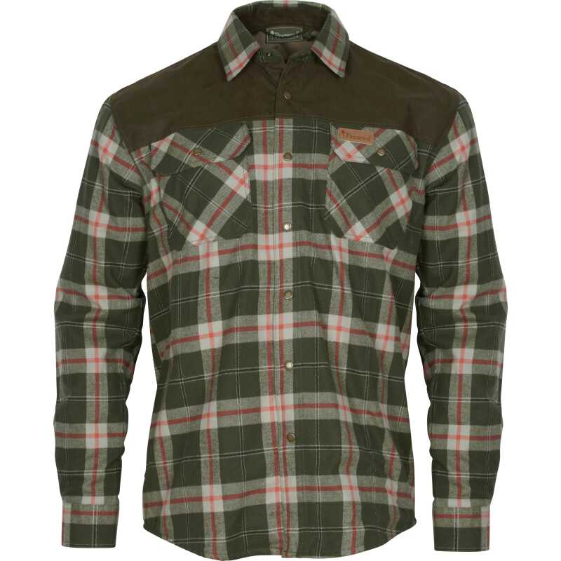 Pinewood Men's Douglas Shirt Dark Green/Red