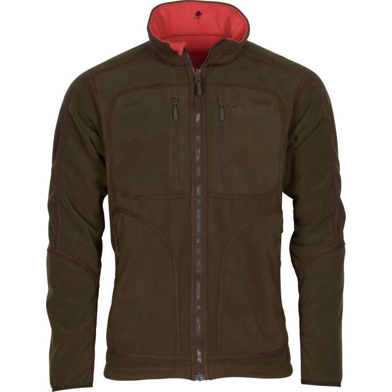 Pinewood Men's Furudal Reversible Fleece Jacket Hunting Brown/Red Pinewood Men's Furudal Reversible Fleece Jacket Hunting Brown/Red