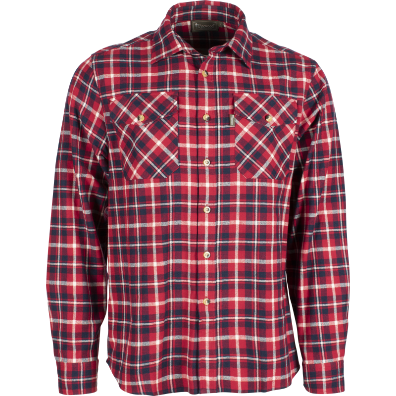 Pinewood Men's Härjedalen Shirt Red/Navy