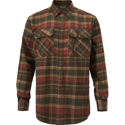 Pinewood Men's Prestwick Exclusive Shirt Dark Green/Terracotta