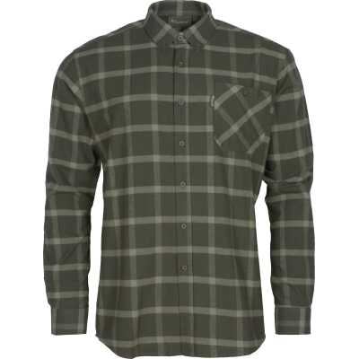 Pinewood Men's Värnamo Flannel Shirt Dark Green/Green
