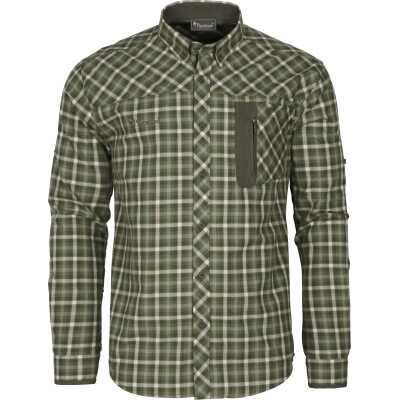 Pinewood Men's Wolf Shirt Pinegreen/Offwhite