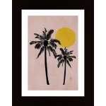 Pink Bg Palm Tree Erum Khalilipng Poster
