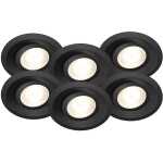 Plejd Downlight DWN-01 Tilt 8W 515lm Svart 6-pack