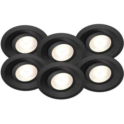 Plejd Downlight DWN-01 Tilt 8W 515lm Svart 6-pack