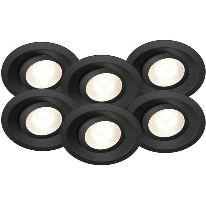 Plejd Downlight DWN-01 Tilt 8W 515lm Svart 6-pack