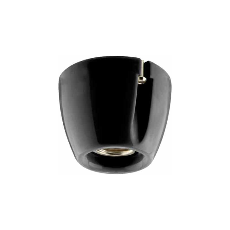 Porslinssockel Basic Svart Rak E27 Porslinssockel Basic Svart Rak E27
