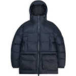 Rains Unisex Alta Long Puffer Cargo Jacket W3T4 Navy